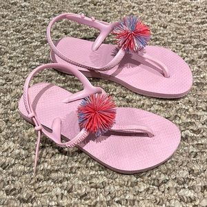 Girls thong style flip flops Size 11.5